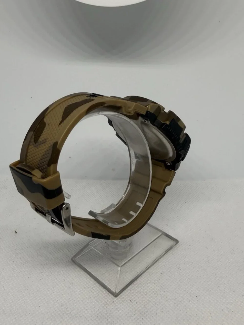 Rugged Digital Analog Sports Watch Men's Camouflage Brown Resin Case Chronograph